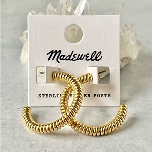Madewell Gold Spiral Hoop Earrings